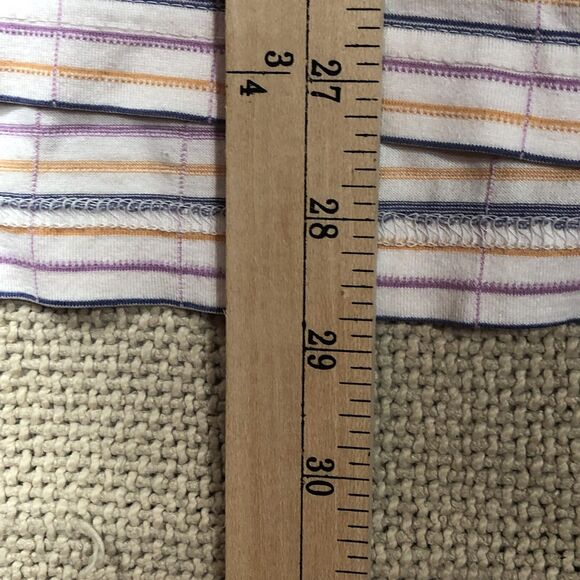 Carnoustie Polo Shirt Men XL Pink Blue Yellow Striped 70s look - Picture 6 of 9